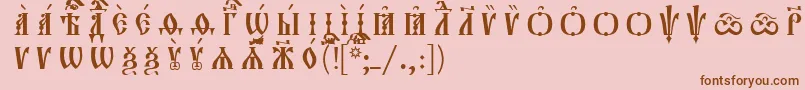 More about Orthodox.TtIeucs8CapsРазрядочный Font Orthodox.TtIeucs8CapsРазрядочный Font – Brown Fonts on Pink Background